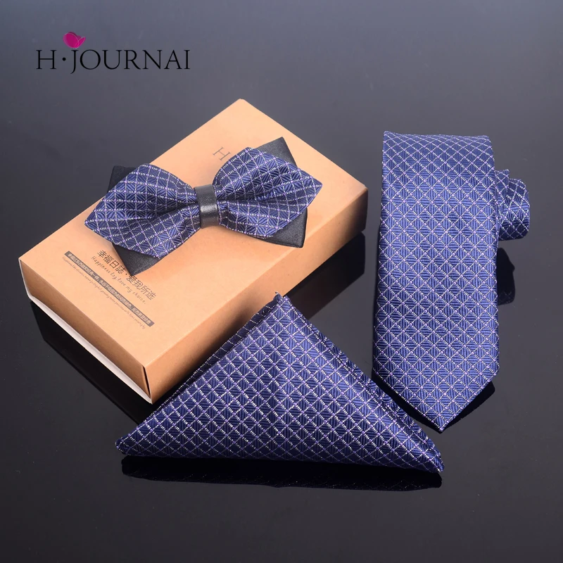 16 الأنماط الكورية أزياء 2017 عالية الجودة هدية صناديق لل رجل نقاشات الرقبة التعادل مجموعة الجيب ساحة + + ربطة