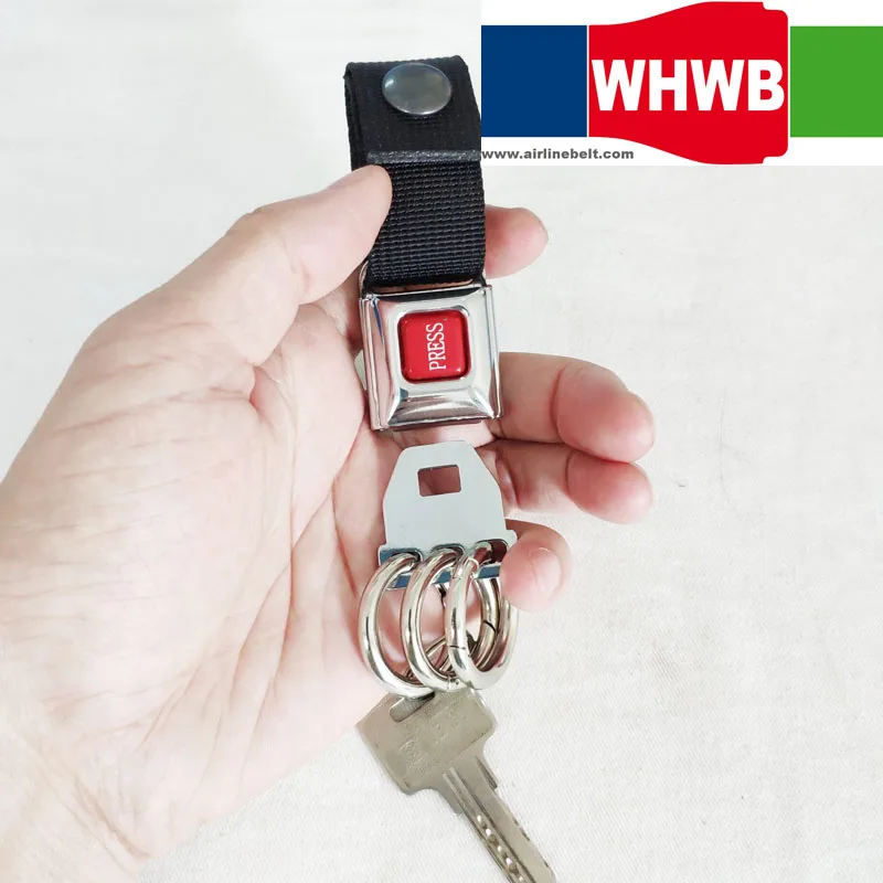 Small Car Seat Belt Buckle Keychain Press Release Safety Seat Belt