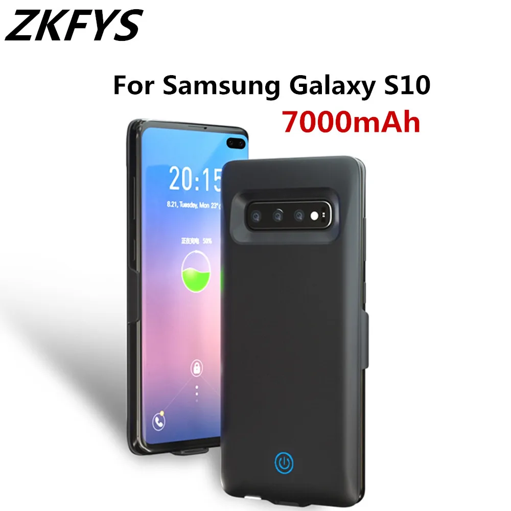 Тонкие Чехлы для зарядного устройства ZKFYS Samsung Galaxy S10 чехол внешнего аккумулятора