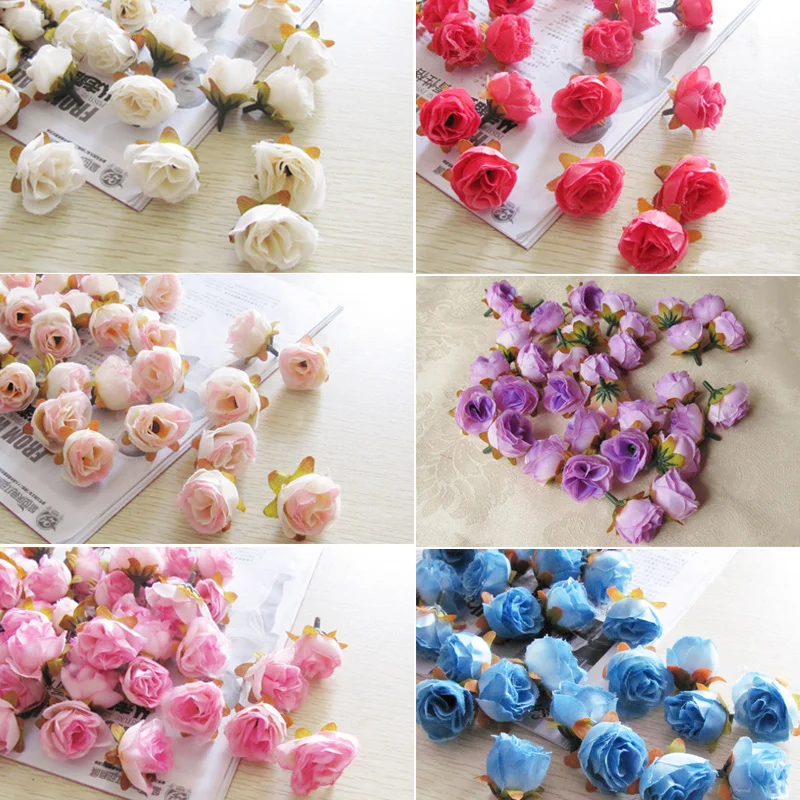 

10pcs Rose Bud Decal Synthetic Flowers Mini Rose Buds Wedding Faux Silk Multicolour Rose Buds Decal Wedding Favors and Gifts