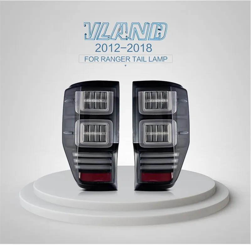 

VLAND manufacturer for Car Tail light for Ranger LED Taillight 2015 2016 2017 Ranger Tail lamp with DRL+Reverse+Brake
