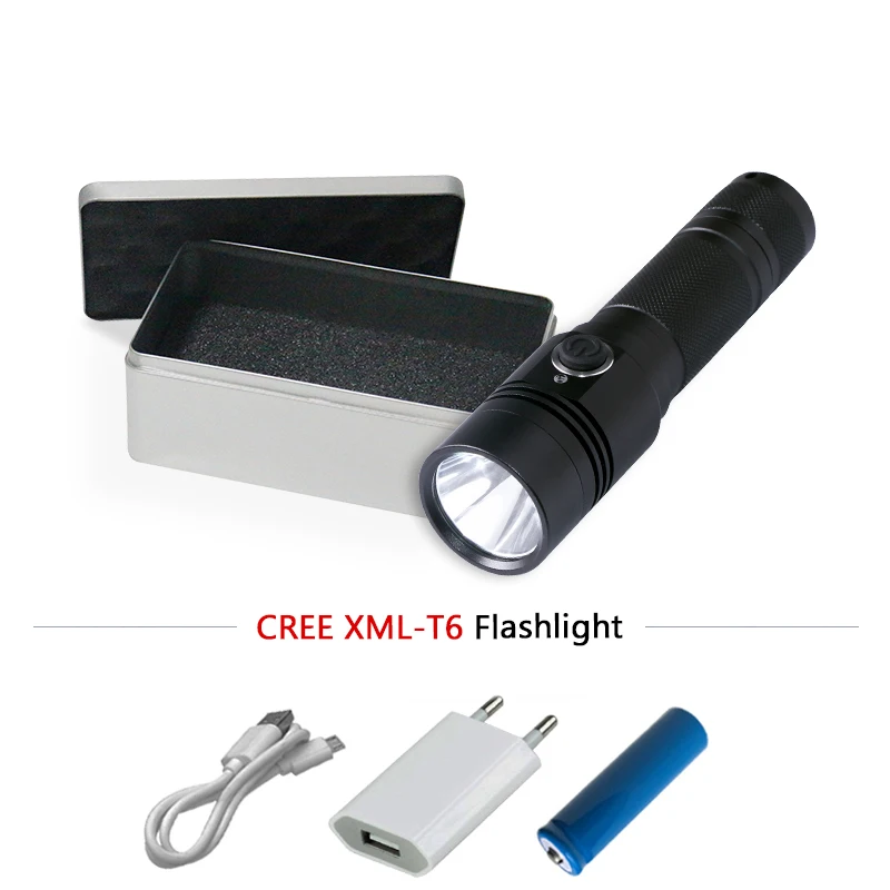 

led flash light micro usb flashlight cree xml t6 l2 linterna waterproof Lanterna 18650 Rechargeable Battery bike Riding torch