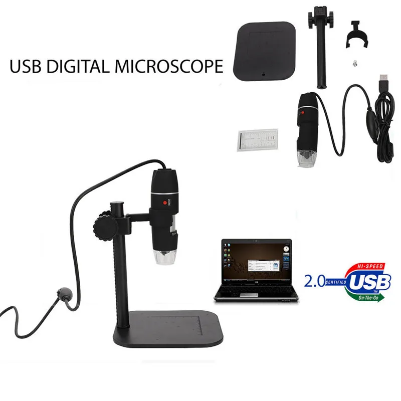 Цифровой USB микроскоп 50X~ 500X электронный микроскоп 5MP USB 8 светодиодный цифровой камера микроскоп Эндоскоп лупа