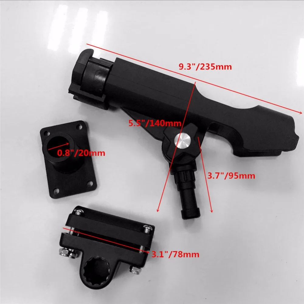 2x Регулируемая Боковая рейка байдарка лодка удочка держатель Снасти Комплект