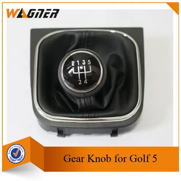 CNWAGNER Black Stitching Silver and Black Cap 5 Gear or 6 Gear Car Gear Leather handle