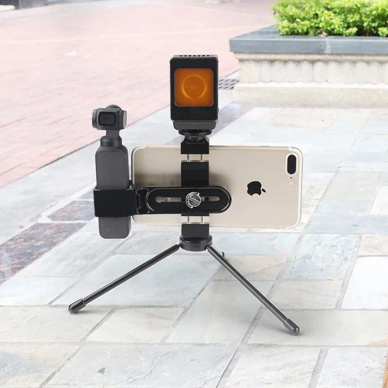 Aluminum alloy magnetic Mobile phone holder support selfie stick tripod mount For DJI osmo Pocket  Handheld gimbal camera accessories 1 (16)