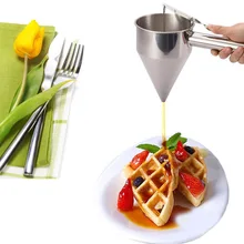 1 шт. из нержавеющей стали Осьминог шары яйцо конус Воронка вафельница инструмент с стойкой сахар диспенсер сиропа для торта PH 001