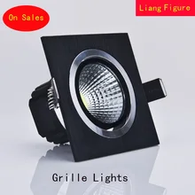 high power aluminum led cob dimmable ceiling light AC110V-230V 7W 12W 16w 20W square cob led downlight