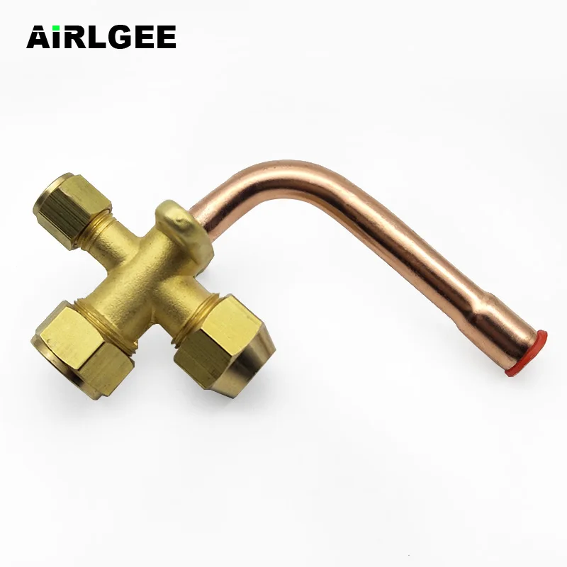 3/8PT Inlet 3Way High Low Pressure Shut off valve 10mm Brass Bend Flare