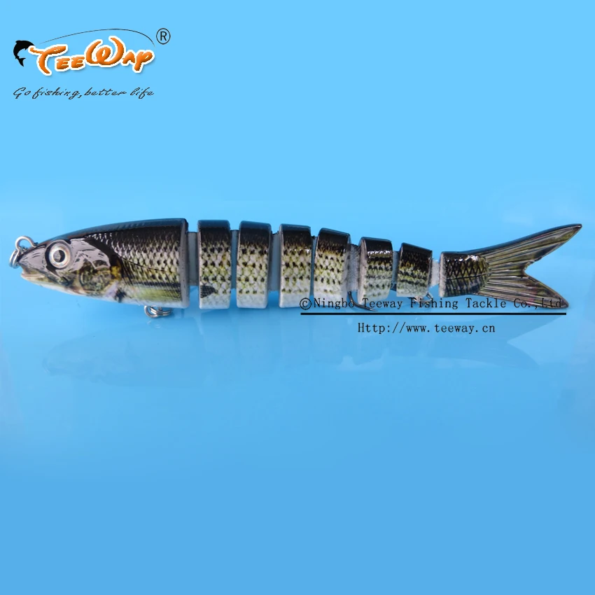 

2Pcs/lot Fishing Lure 8 Segment Swimbait Crankbait Hard Bait Slow 25g 14cm with 6# Fishing hook FL8-O02