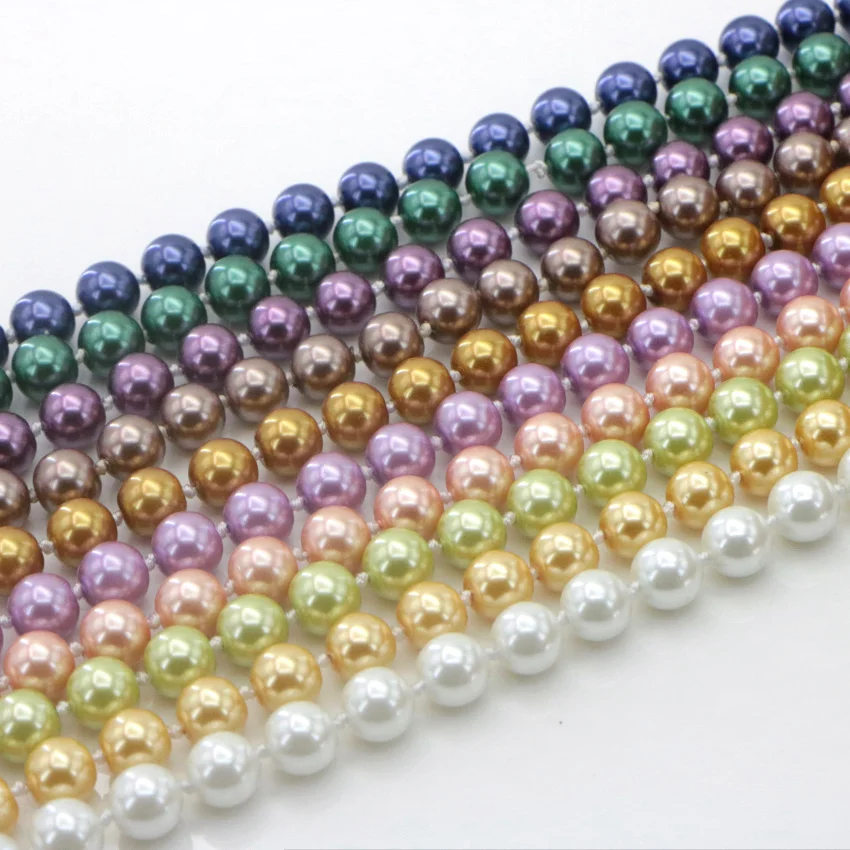 Natural pearl necklace, South China baroque pearl mother's gift jewelry necklace 925 silver pure gold necklace (67)