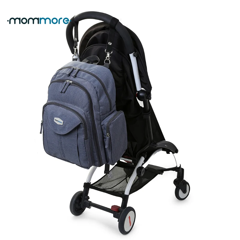 

mommore Full Open Nappy Bag with Changing Pad Baby Diaper Backpacks Mummy Diaper Bags Multifunctional Picnic Cloth Backpacks