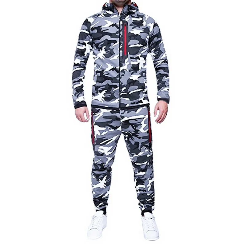 Men Outdoor Trouses Pants Hoodies Suit Sets Jacket Coat Tracksuits Camouflage