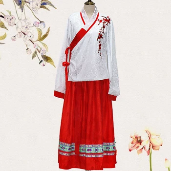 

Vintage 1930s Campus Wear Chinese Ancient Young Lady Costume Suit Flower Dance Zither Performance Clothes Cosplay Clothing