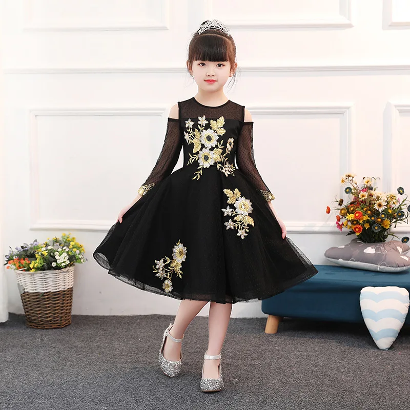 black and gold infant dress