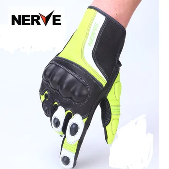 

2018 Autumn Winter New NERVE Leather Motorcycle riding gloves Locomotive racing all-in-one anti-skid anti-fall motorbike gloves