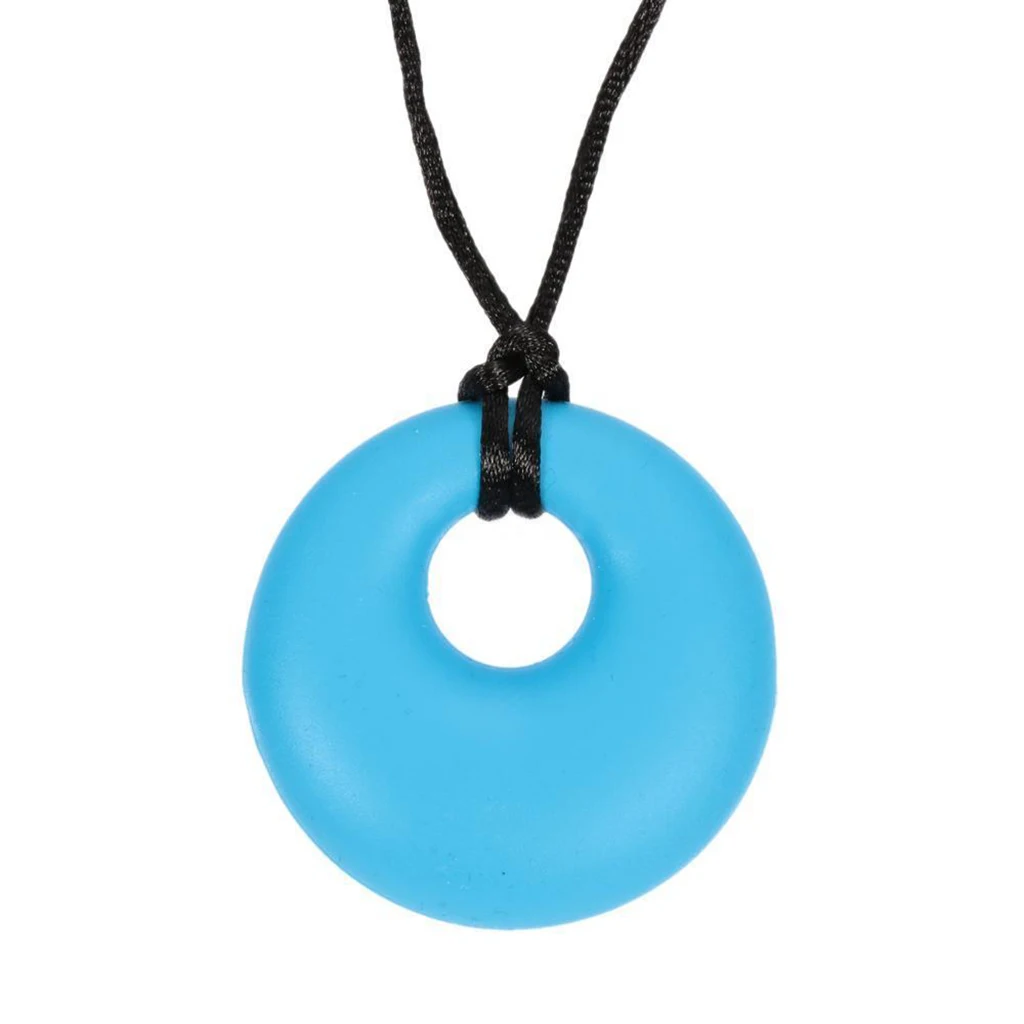 Silicone Teething Nursing Breastfeeding Necklace Chewing for Infant Toddlers Baby Teether Soother Toy 9Colors