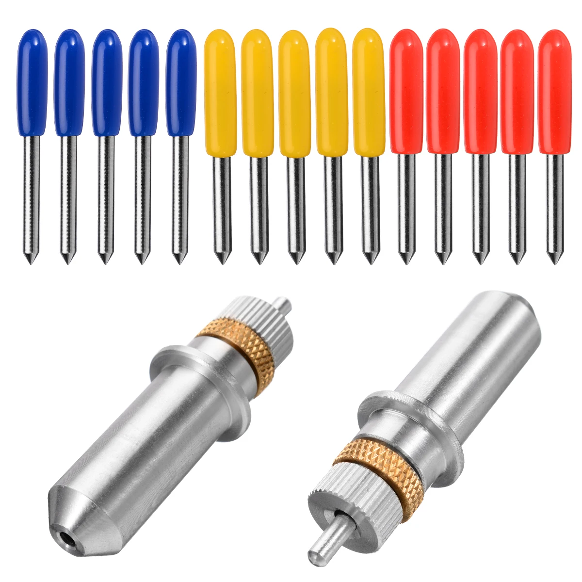 15Pcs 30/45/60 Degree Cutter Blade + Aluminum Alloy Cutting Plotter Holder For Roland Vinyl Cutter For Machine Tools Practical