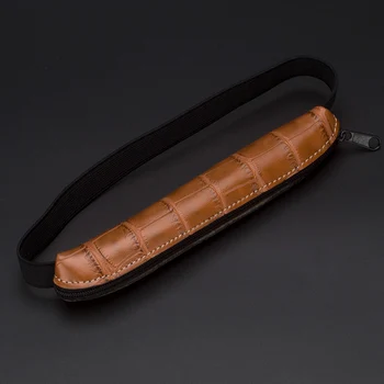 

Creative Stationery Suede Leather Pencil Case With Elastic Band Pencil Bag Organizer Office School Pen Box