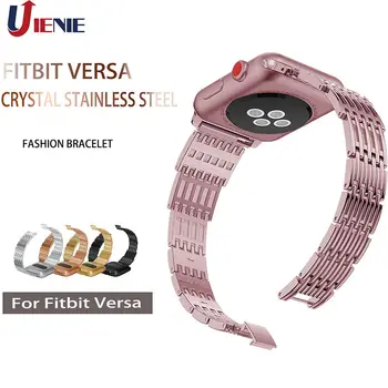 

Strap for Fitbit Versa Watchband Strap Stainless Steel Crystal Wristband Bracelet for Fitbit Versa Accessories Sports Wristbelt