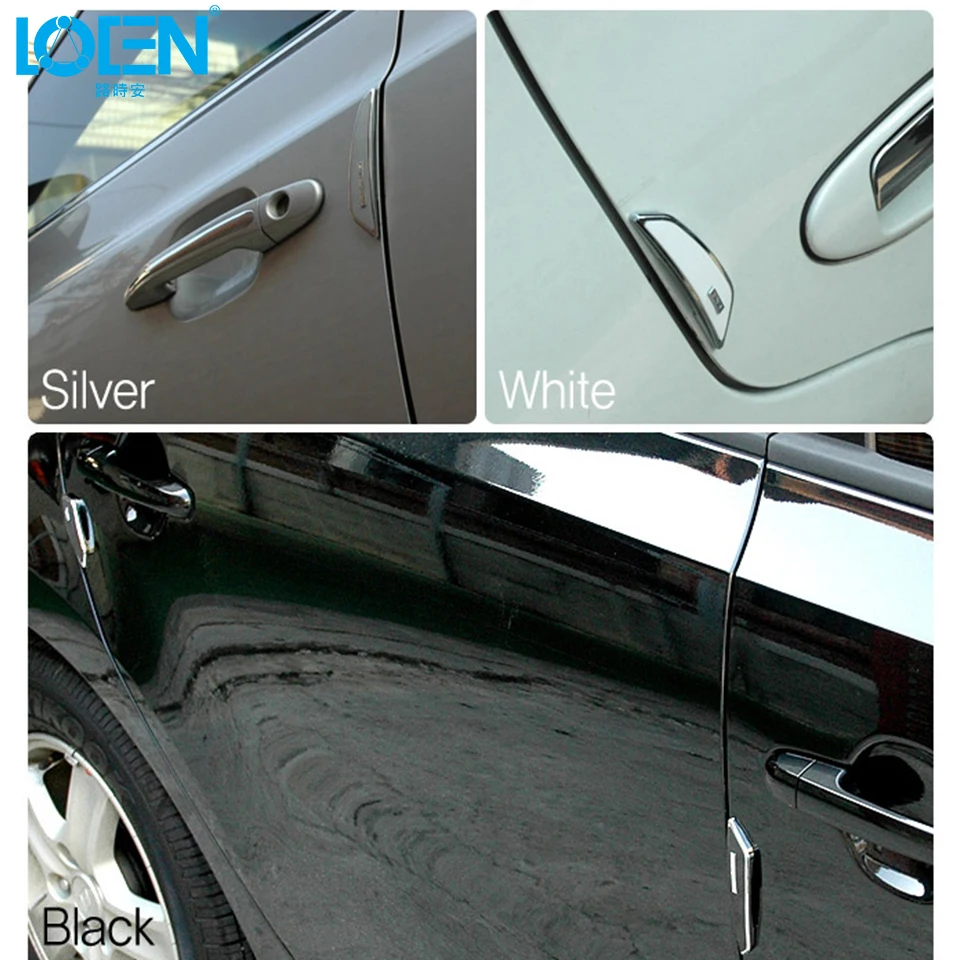 8pcs Car SUV Side Door Edge Protector Protective Strip Scrape Guard Bumper Guards Handle Cover Black White Transparent