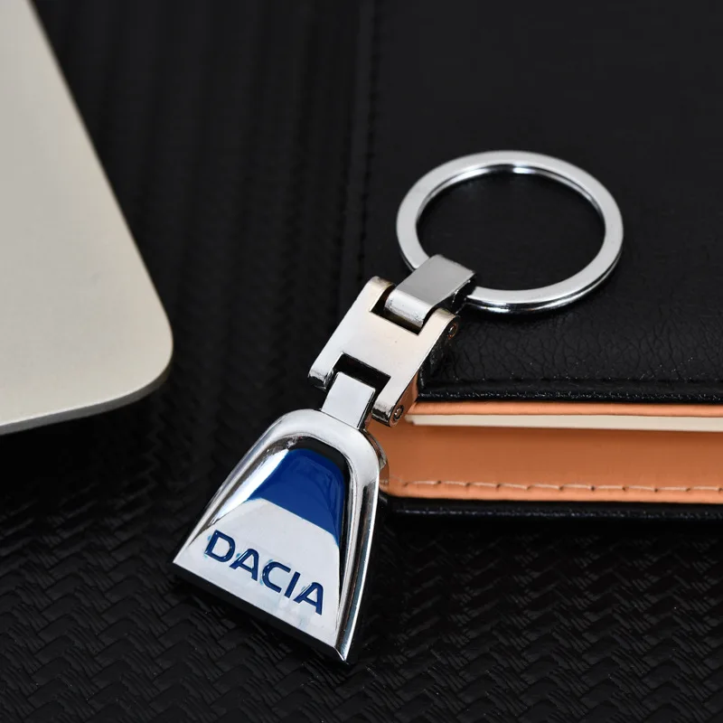 

3D Metal Key chain Ring for DACIA Keychain Key ring Dacia Duster Logan 2 Mcv Sandero Stepway Lodgy Car Logo emblem Badge
