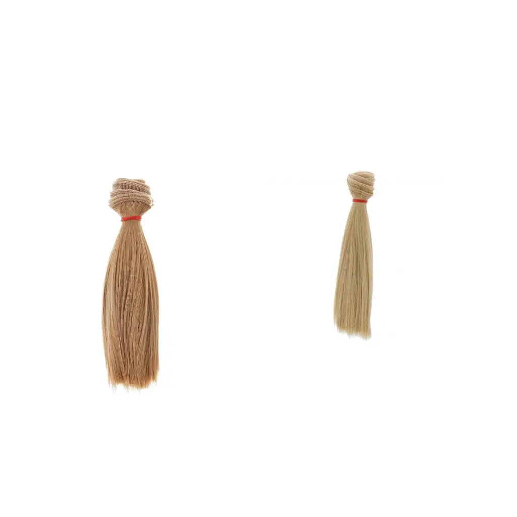 15x100cm  DIY Wig Straight Hair for Dolls Outfit Accessories  Circumference of the head 17-22cm  High-temperature wire material