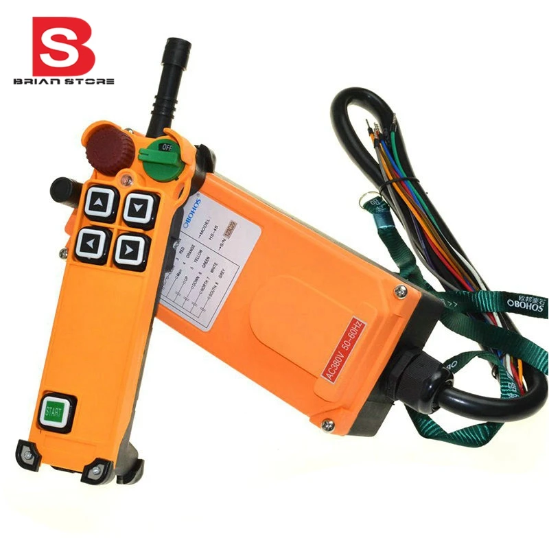 220VAC 4 Channel 1 Speed Hoist Crane Truck Radio Remote Control System