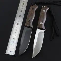 Высокое качество ADG 58-60HRC D2 клинок Расширенный Лен ручкой охотничий нож с фиксированным клинком Открытый лагерь, инструменты для выживания