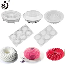 SJ 3D форма для торта, форма для выпечки, 5 видов стилей, силиконовая форма, форма для выпечки, форма для выпечки, легко монтируемая, устойчивая к многоразовому использованию, Рождественский противень для выпечки