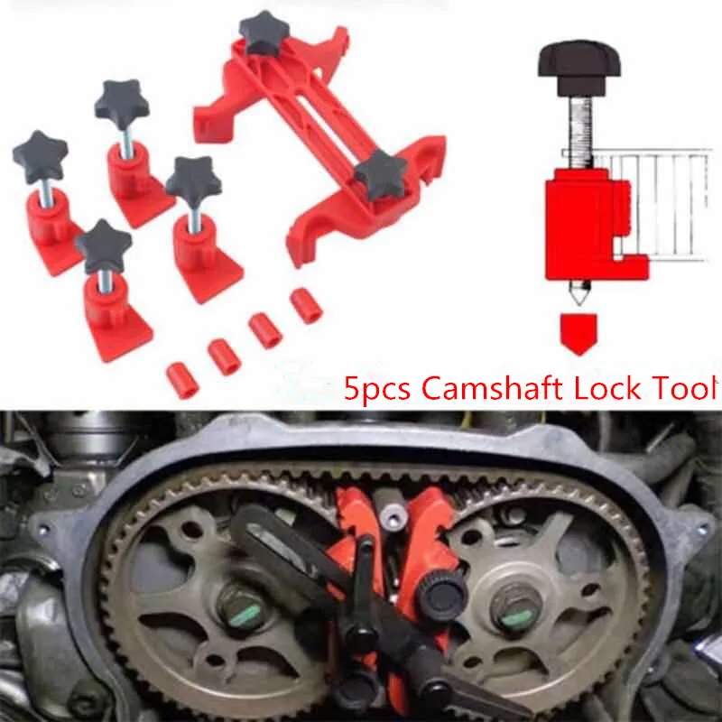 

5 Pcs Universal Cam Camshaft Lock Holder Car Engine Cam Timing Locking Tool Set