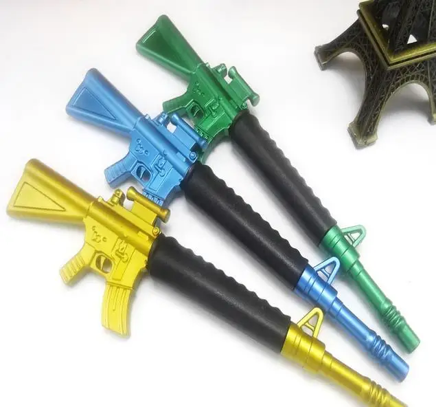 High Quality 0.7MM Novelty Ballpoint Pen ~ GOLDEN RIFLE AK-47 GEL PEN ~ NEW