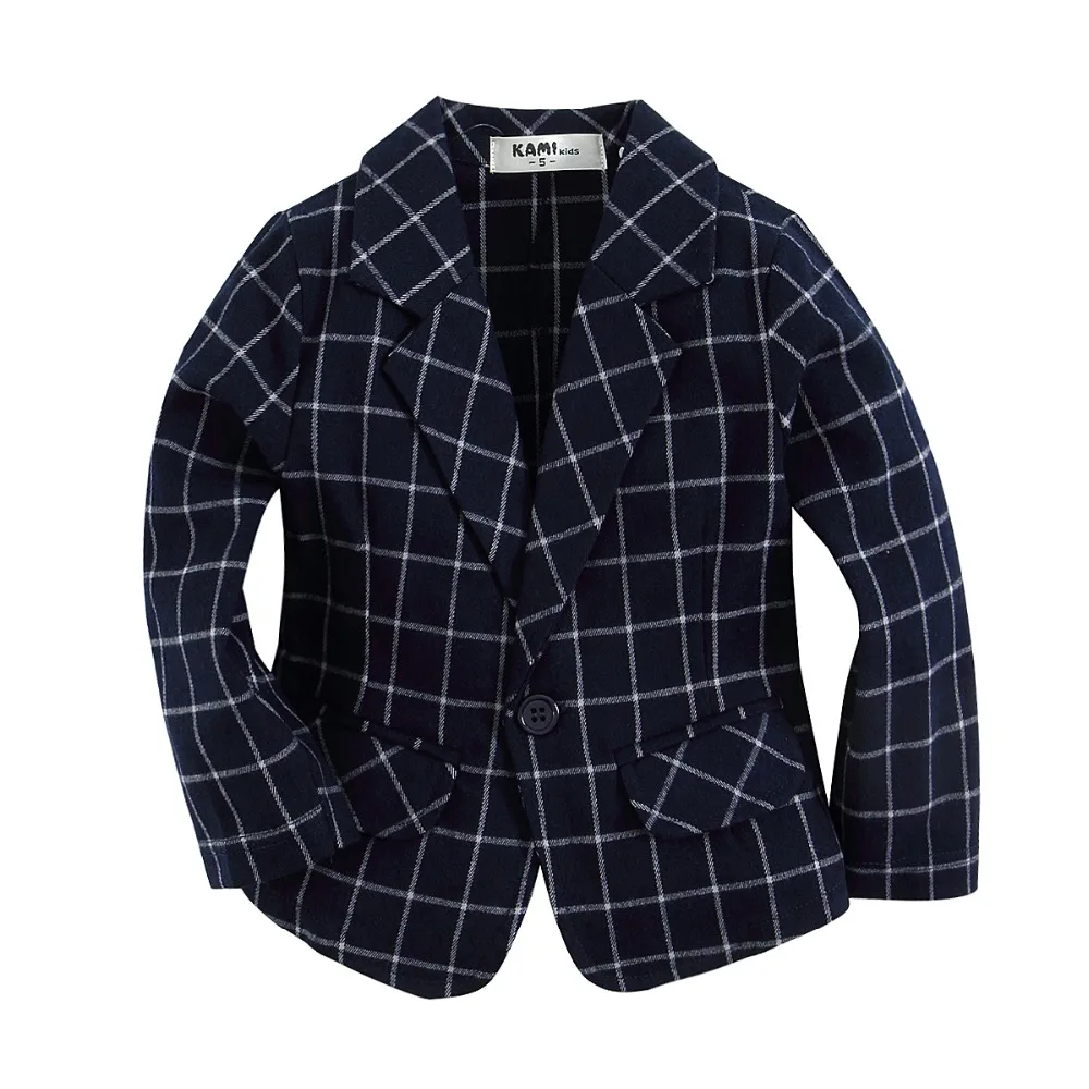 

new arrival soft woven soft cotton 100% toddler boy plaid blazer Blue plaid