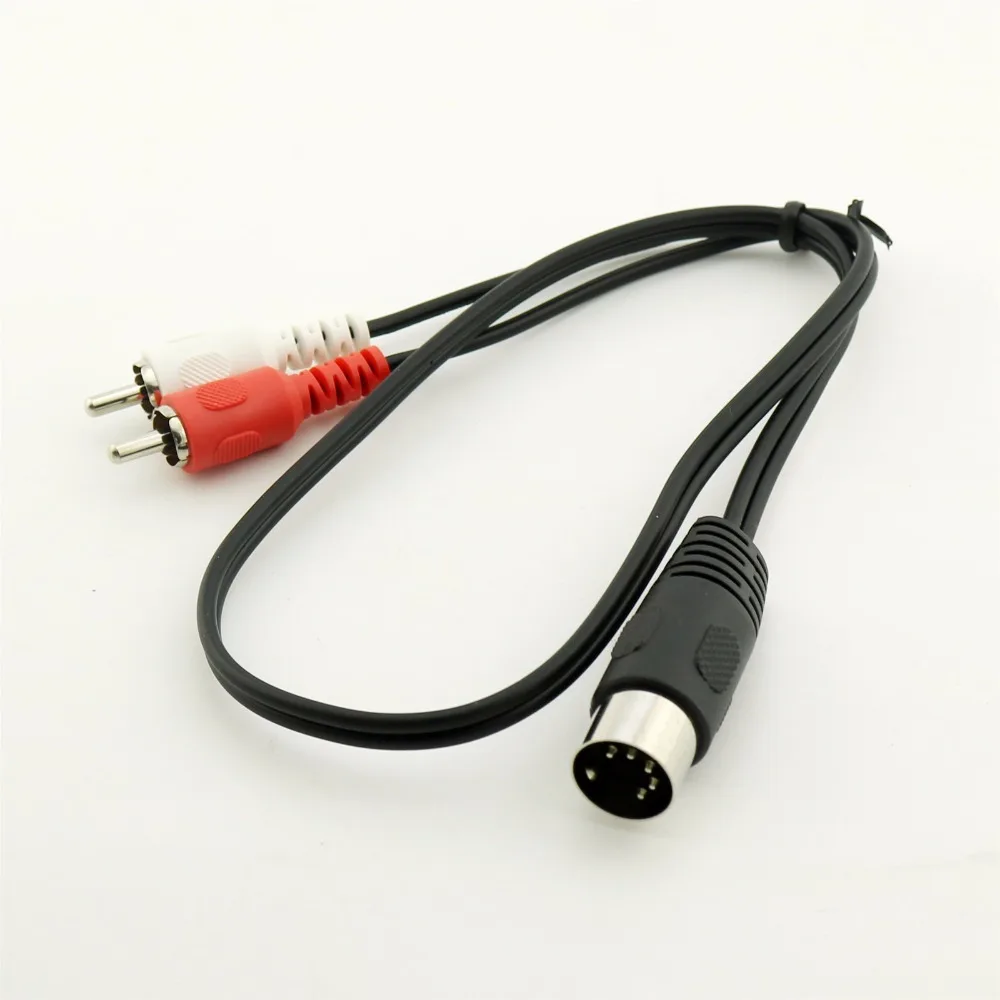 1 шт. штекер MIDI DIN 5 PIN 2x RCA Phono аудиоадаптер кабель 50 см фута/1 м футов|rca phono|2x rcaphono rca |