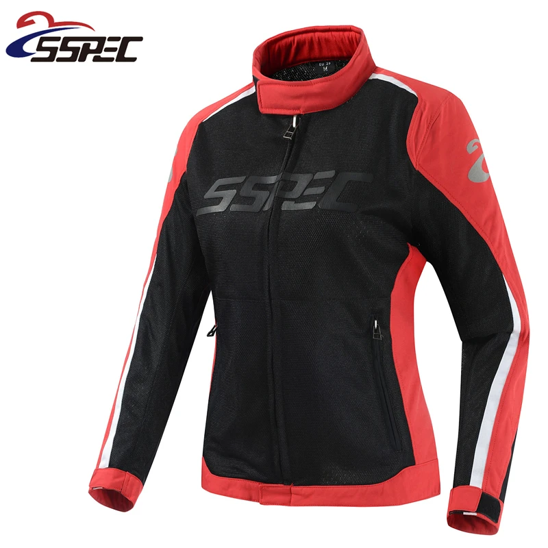 Women Motocross Jacket Spring Summer Motorcycle Jacket breathable Mesh Riding moto protective clothing with 5pcs protectors