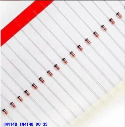 

100pcs/lot 1N4148 IN4148 DO-35 High-speed switching In Stock