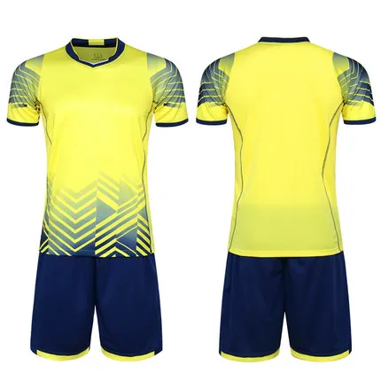 Survetement футбол DIY мужские футбольные майки набор пустые футбольные команды тренировочные костюмы быстросохнущая короткая форма одежды Дизайнерские комплекты XXL - Цвет: 15023 yellow