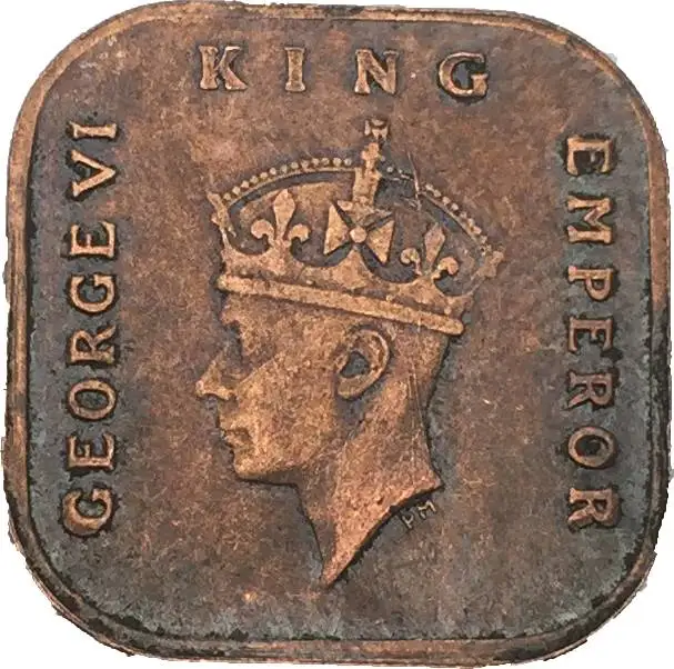 

British Malaya 1/2 Cent George VI 1940 Red Copper Copy Coins