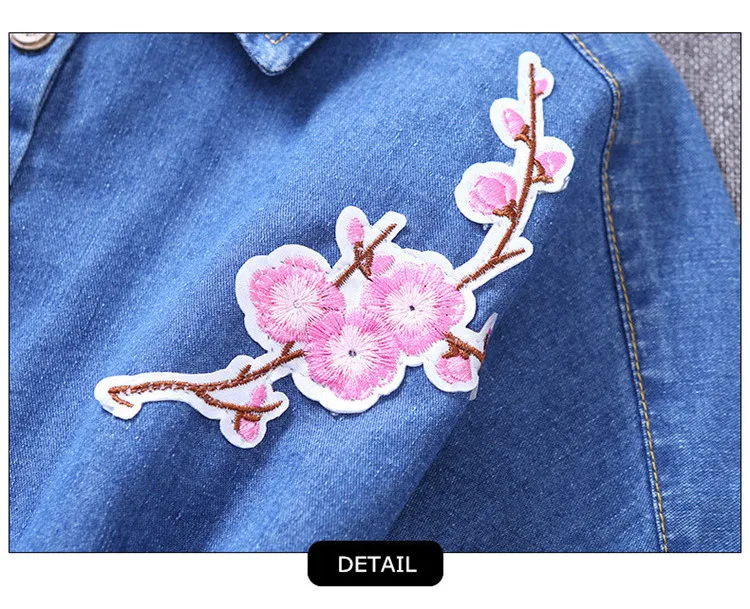 3-12 y 2019 girls denim dress summer batwing sleeve girl dress child clothes floral jeans dresses for girls 12 years old (2)