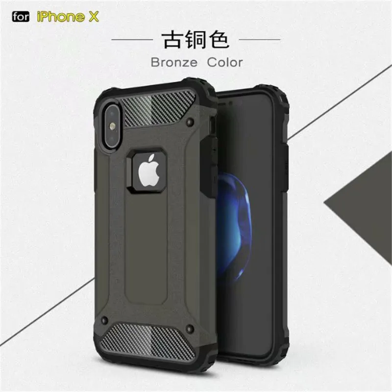 For iphone XS Max case Luxury Shockroof Hybrid TPU Armor Hard Cover For iphone 11 pro 5 5s SE 6 6s 7 8 plus Rugged Coque Fundas - Цвет: black