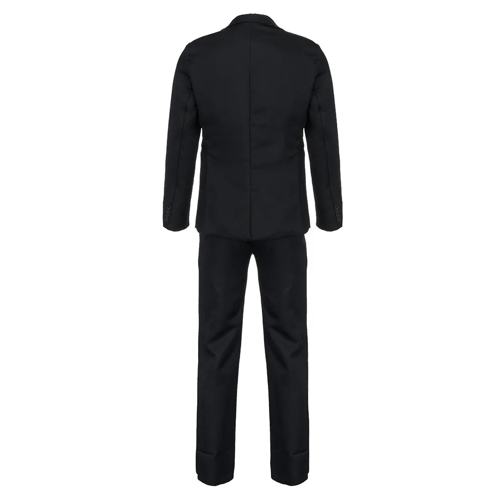 JAYCOSIN куртка+ брюки мужской чистый цвет Костюм приталенный модный Досуг свадебное платье костюмы мужские пальто для делового человека блейзеры