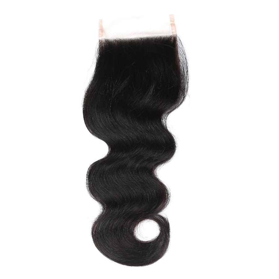 AliBarbara Hair Products Brazilian Body Wave Lace Closure 4x4 Non Remy Weft Hair Weave 3 Bundles Human Hair Bundles With Closure