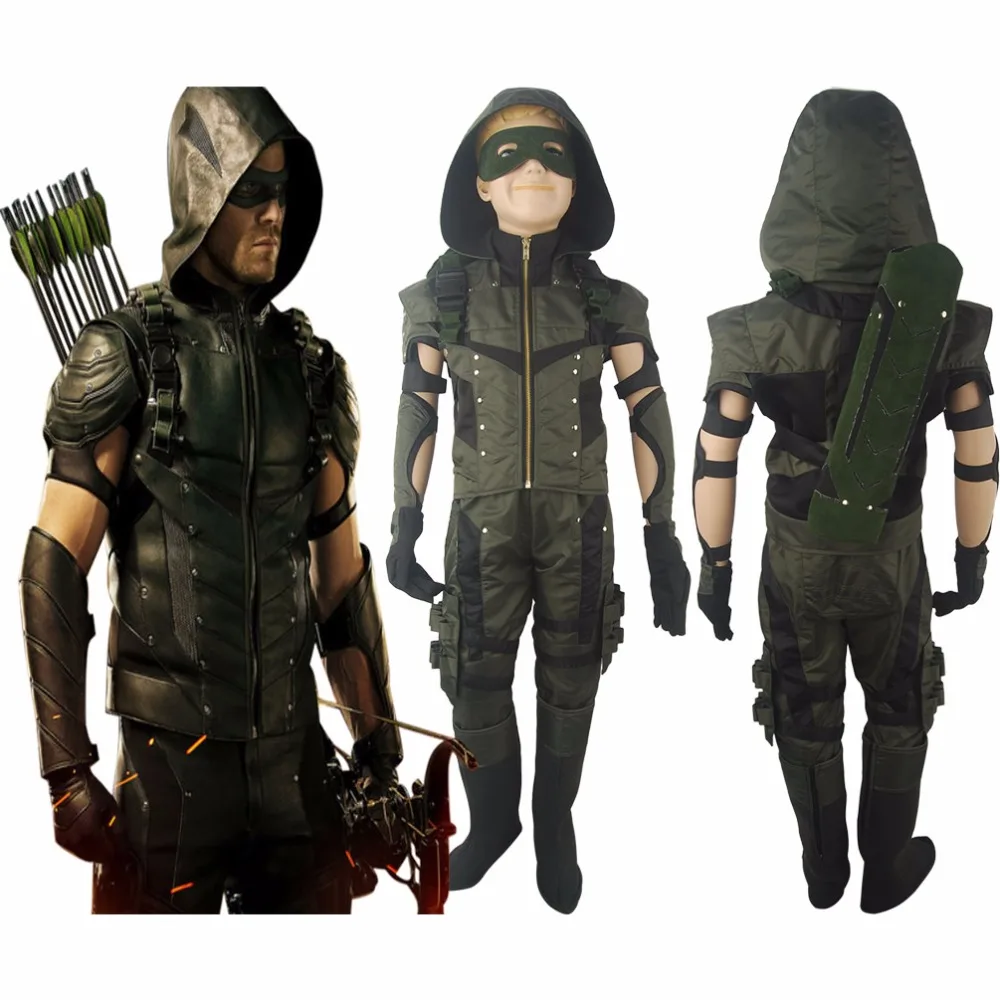 Jongens Kids Green Arrow Seizoen 4 Oliver Queen Jas Outfit Hoodie Volledige Set Halloween Comic Con Anime Cosplay Kostuum Anime Cosplay Costumes Cosplay Costumearrow Season Aliexpress