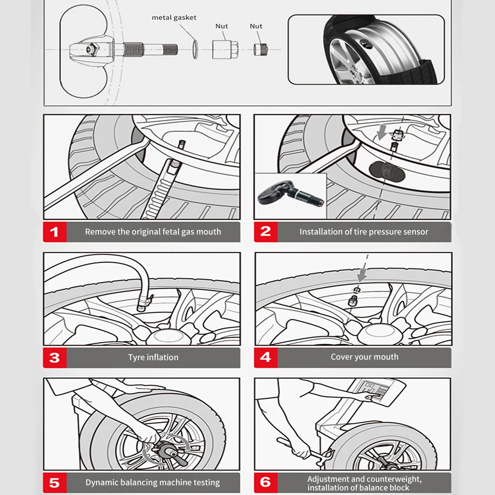 TPMS встроенный внешний датчик солнечного заряда автоматический блок регулируемого температурного давления для всех моделей 6.8Bar ниже