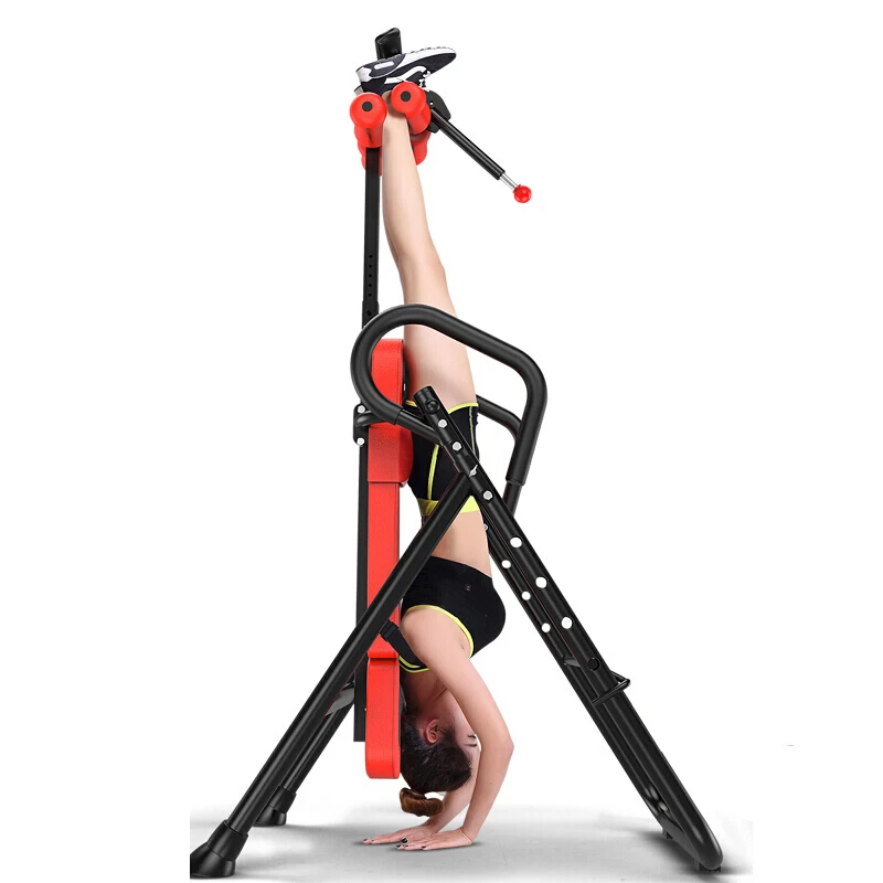 

New 90 Degree Adjustable Handstand Machine Inversion Table Shoulder Stand Donkey Hop Stand Upside Down Relieve Stress Brain Yoga