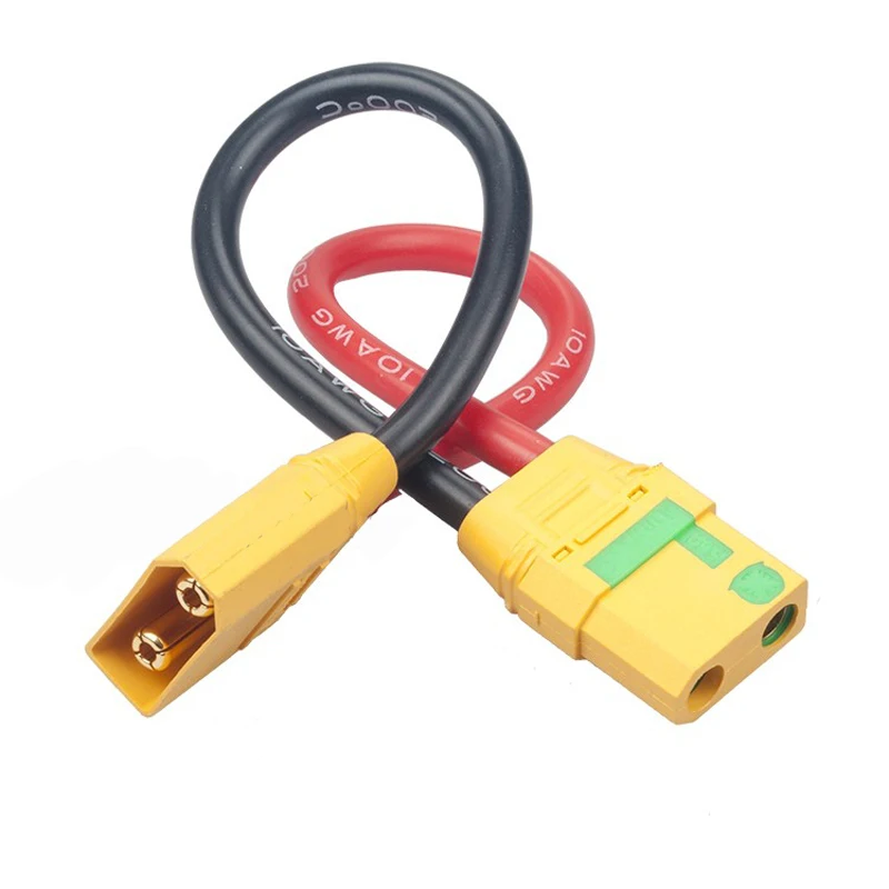 XT90 Male to Anti Spark XT90-S Female Plug Cable Connector Charging Line 15cm 10AWG Silicone Wire Cord for RC Agriculture Drone