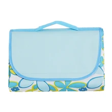 Водонепроницаемый коврик одеяло открытый пляжный коврик для кемпинга пикника, синий Лилия 145*180 мм