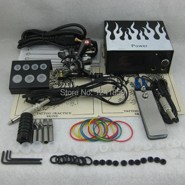 

Complete Tattoo Kit Set Tattoo Gun Power Supply Needle Grip Tip Combo Kit Set Supply TKS114#