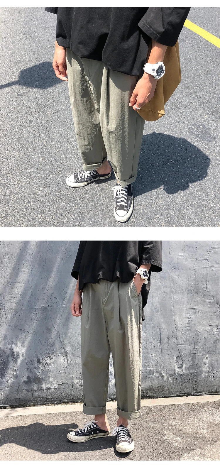 Новая модная Мужская прямая Повседневная Свободная уличная одежда хип-хоп тактические брюки однотонные классические большие размеры