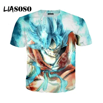 

LIASOSO 3D Print Women Men Japan Anime Dragon Ball Super Goku Kakarotto Tshirt Summer T-shirt Hip Hop Pullover Short SleeveX0952